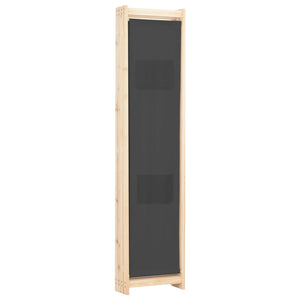 vidaXL 4-Panel Room Divider Grey 160 x 170 x 4 cm Fabric
