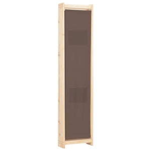 vidaXL 4-Panel Room Divider Brown 160 x 170 x 4 cm Fabric