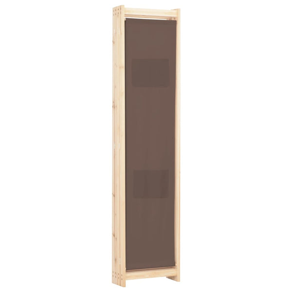 vidaXL 4-Panel Room Divider Brown 160 x 170 x 4 cm Fabric