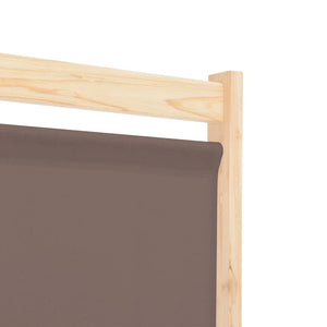 vidaXL 4-Panel Room Divider Brown 160 x 170 x 4 cm Fabric