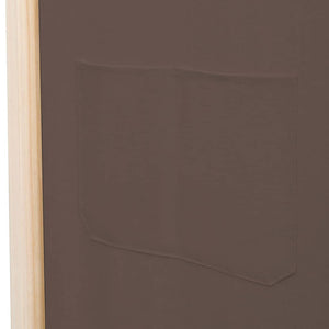 vidaXL 4-Panel Room Divider Brown 160 x 170 x 4 cm Fabric