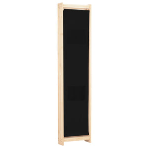 vidaXL 3-Panel Room Divider Black 120 x 170 x 4 cm Fabric