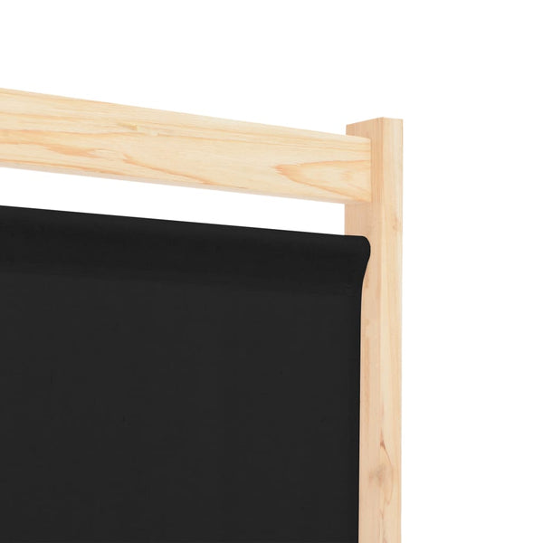 vidaXL 3-Panel Room Divider Black 120 x 170 x 4 cm Fabric
