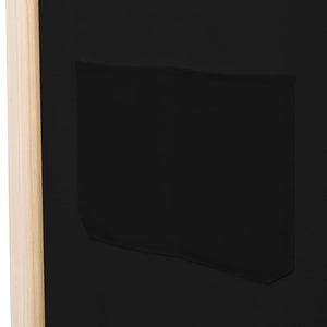 vidaXL 3-Panel Room Divider Black 120 x 170 x 4 cm Fabric
