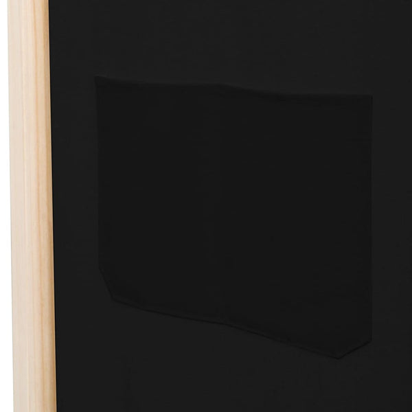 vidaXL 3-Panel Room Divider Black 120 x 170 x 4 cm Fabric