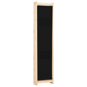 vidaXL 4-Panel Room Divider Black 160 x 170 x 4 cm Fabric