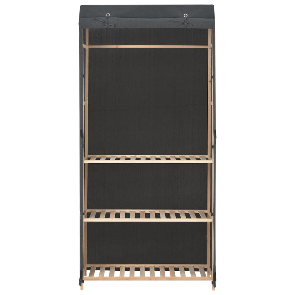vidaXL 3-Tier Wardrobe Grey 79 x 40 x 170 cm Fabric
