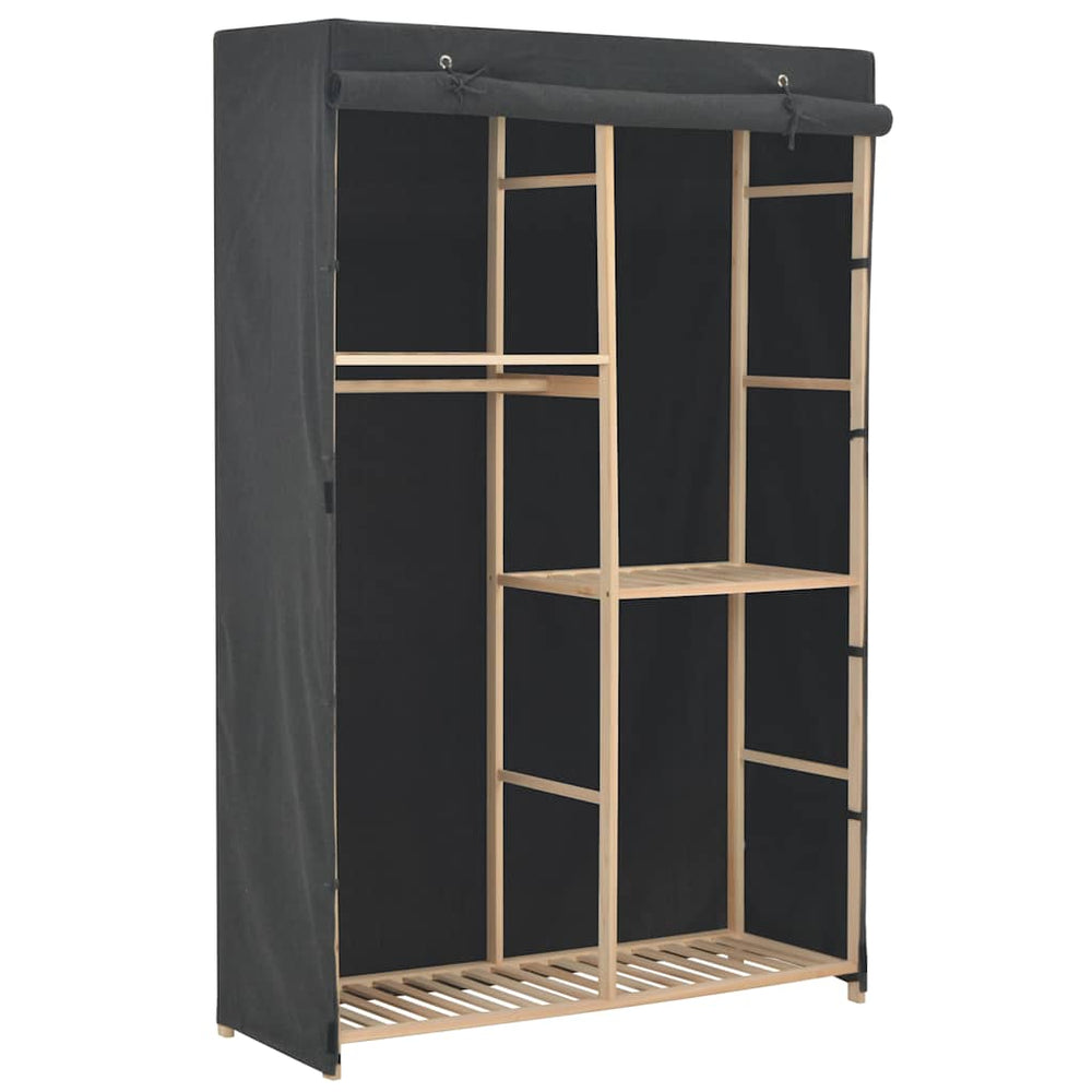 vidaXL 3-Tier Wardrobe Grey 110 x 40 x 170 cm Fabric
