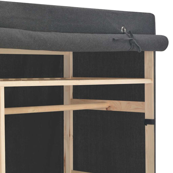 vidaXL Wardrobe Grey 110 x 40 x 170 cm Fabric