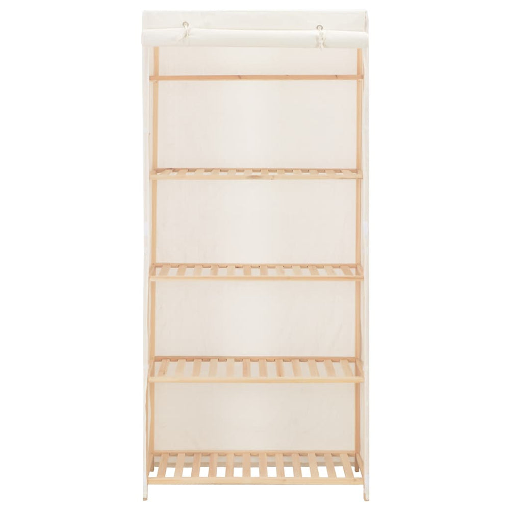 vidaXL Wardrobe White 79 x 40 x 170 cm Fabric