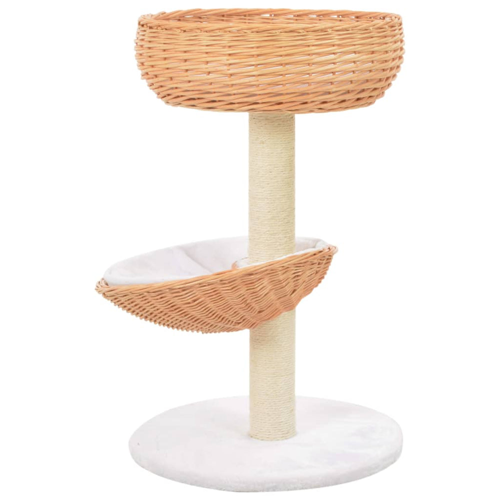 vidaXL Cat Scratching Post Sisal Natural Willow Wood