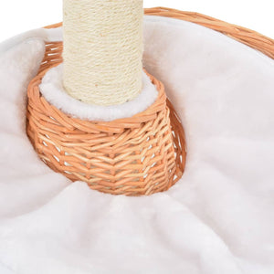 vidaXL Cat Scratching Post Sisal Natural Willow Wood