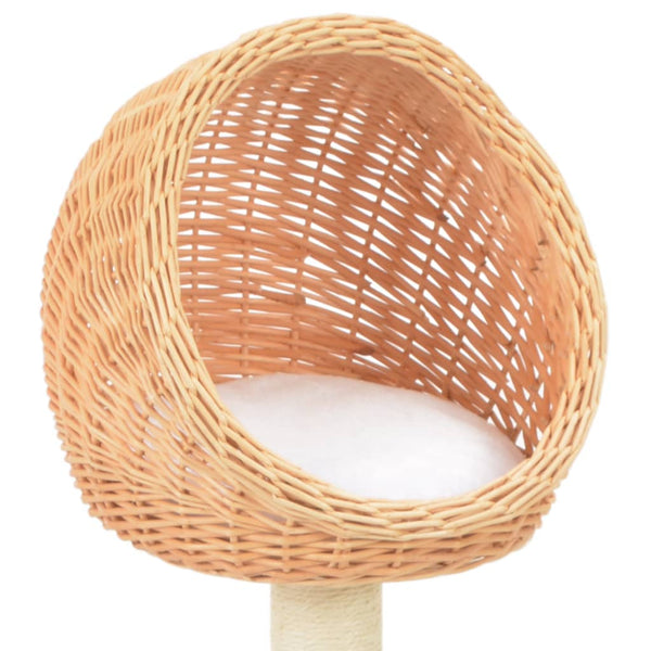 vidaXL Cat Scratching Post Sisal Natural Willow Wood