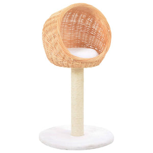 vidaXL Cat Scratching Post Sisal Natural Willow Wood