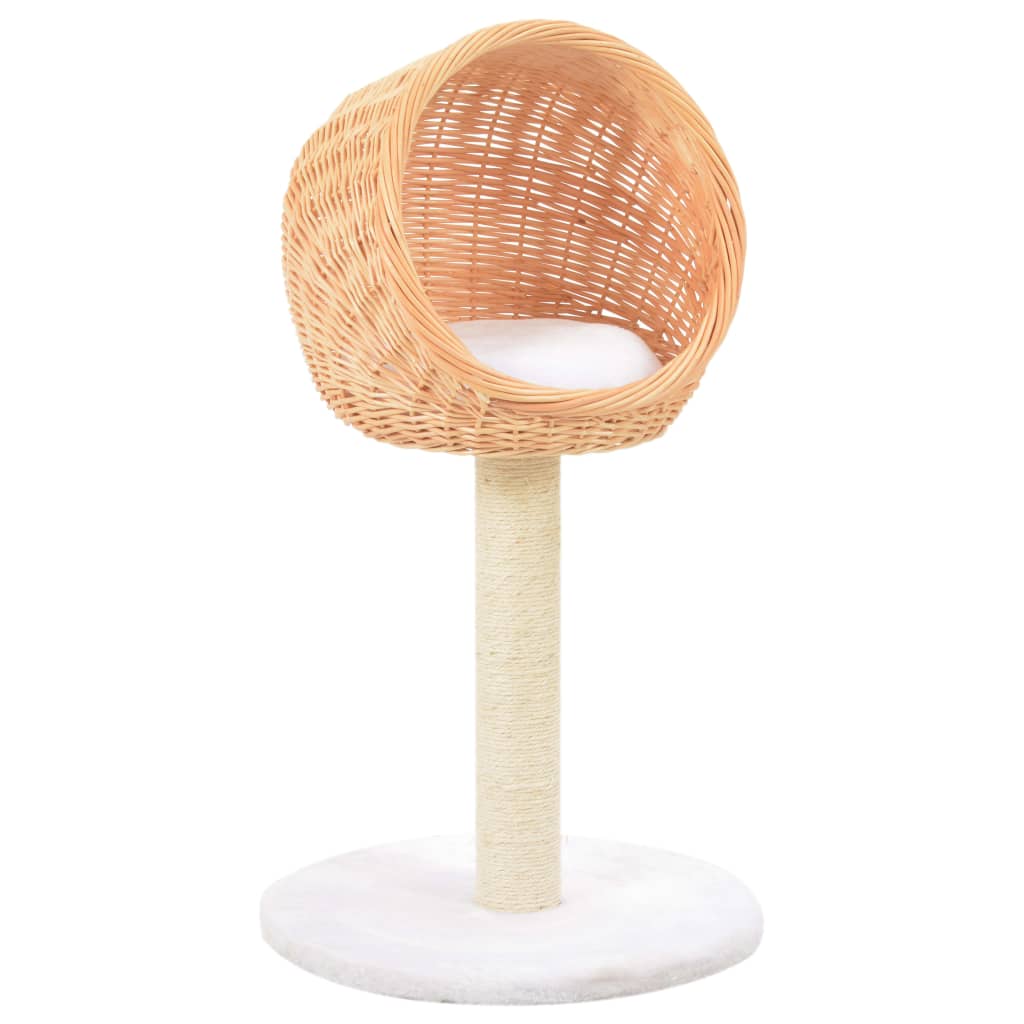 vidaXL Cat Scratching Post Sisal Natural Willow Wood