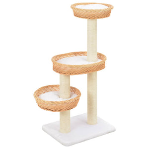 vidaXL Cat Scratching Post Sisal Natural Willow Wood