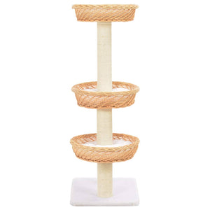 vidaXL Cat Scratching Post Sisal Natural Willow Wood