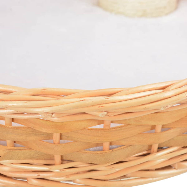 vidaXL Cat Scratching Post Sisal Natural Willow Wood