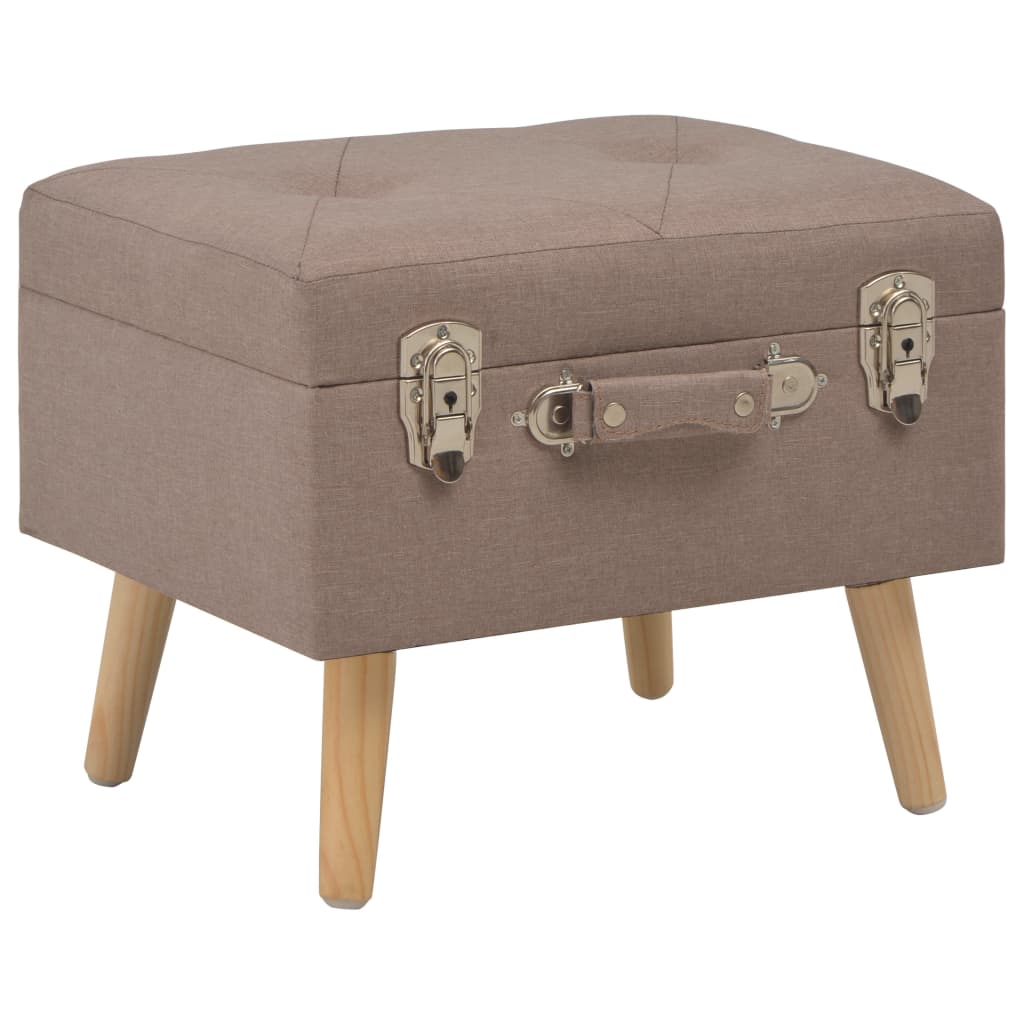 vidaXL Storage Ottoman 40 cm Brown Fabric