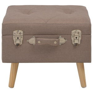 vidaXL Storage Ottoman 40 cm Brown Fabric