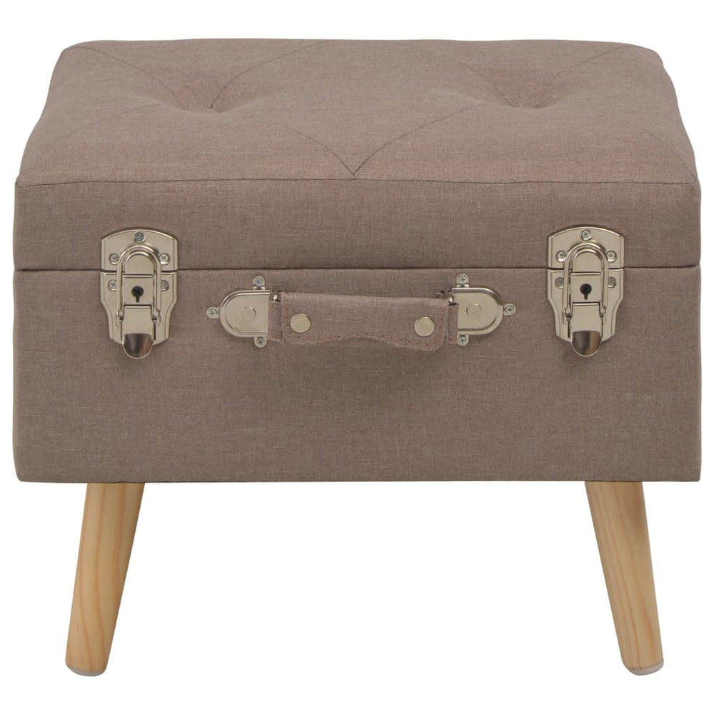 vidaXL Storage Ottoman 40 cm Brown Fabric