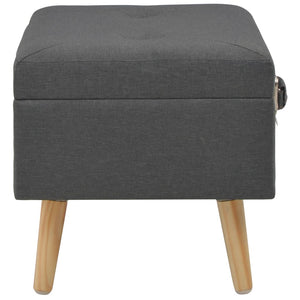 vidaXL Ottoman with Storage 40 cm Dark Gray Fabric