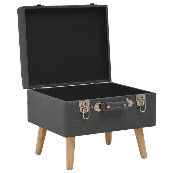 vidaXL Ottoman with Storage 40 cm Dark Gray Fabric