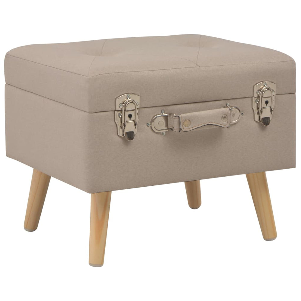 vidaXL Storage Stools 3 pcs. Beige Fabric