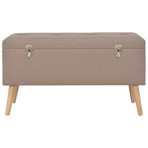 vidaXL Storage Ottoman 3 pcs Brown Fabric