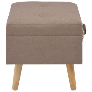 vidaXL Storage Ottoman 3 pcs Brown Fabric