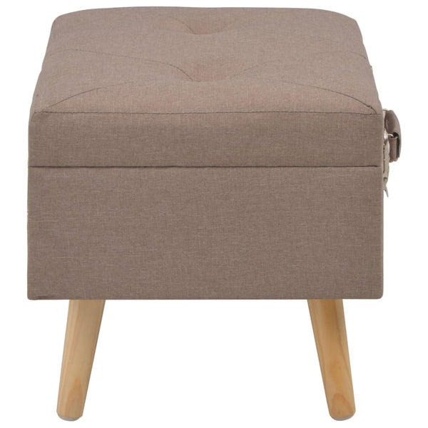 vidaXL Storage Ottoman 3 pcs Brown Fabric