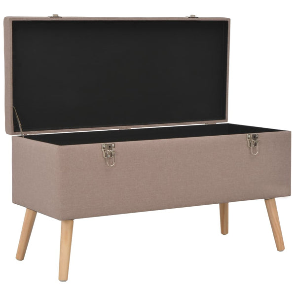 vidaXL Storage Ottoman 3 pcs Brown Fabric