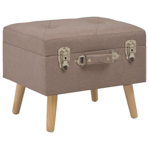 vidaXL Storage Ottoman 3 pcs Brown Fabric