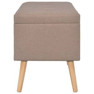 vidaXL Storage Ottoman 3 pcs Brown Fabric