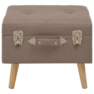 vidaXL Storage Ottoman 3 pcs Brown Fabric
