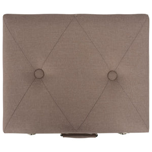 vidaXL Storage Ottoman 3 pcs Brown Fabric