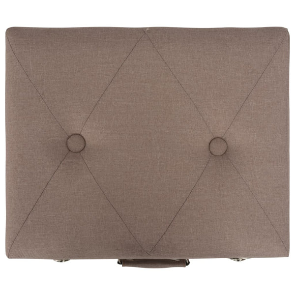 vidaXL Storage Ottoman 3 pcs Brown Fabric