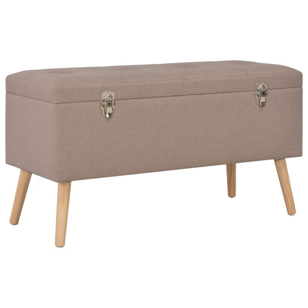 vidaXL Storage Ottoman 3 pcs Brown Fabric