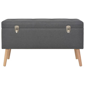vidaXL Storage Stools 3 pcs Dark Grey Fabric