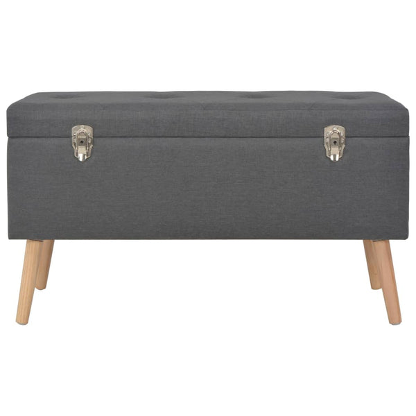 vidaXL Storage Stools 3 pcs Dark Grey Fabric