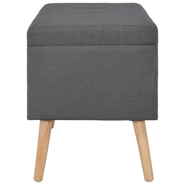 vidaXL Storage Stools 3 pcs Dark Grey Fabric