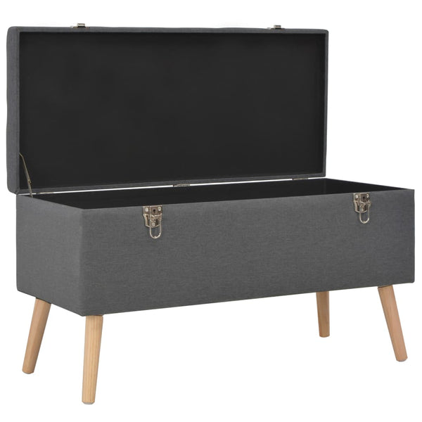 vidaXL Storage Stools 3 pcs Dark Grey Fabric