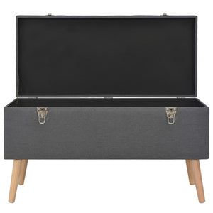 vidaXL Storage Stools 3 pcs Dark Grey Fabric