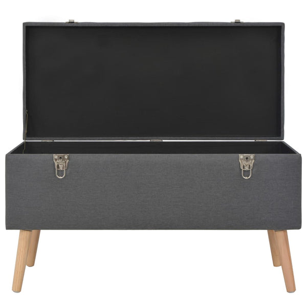 vidaXL Storage Stools 3 pcs Dark Grey Fabric