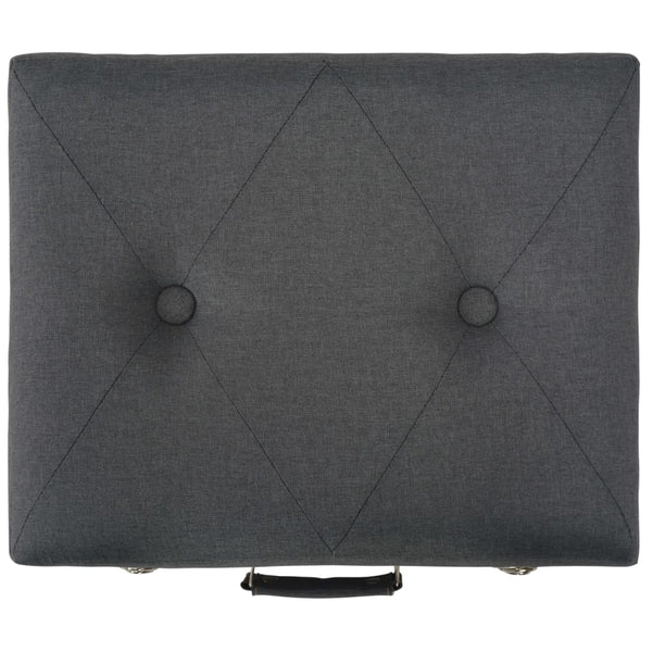 vidaXL Storage Stools 3 pcs Dark Grey Fabric