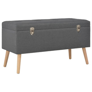 vidaXL Storage Stools 3 pcs Dark Grey Fabric