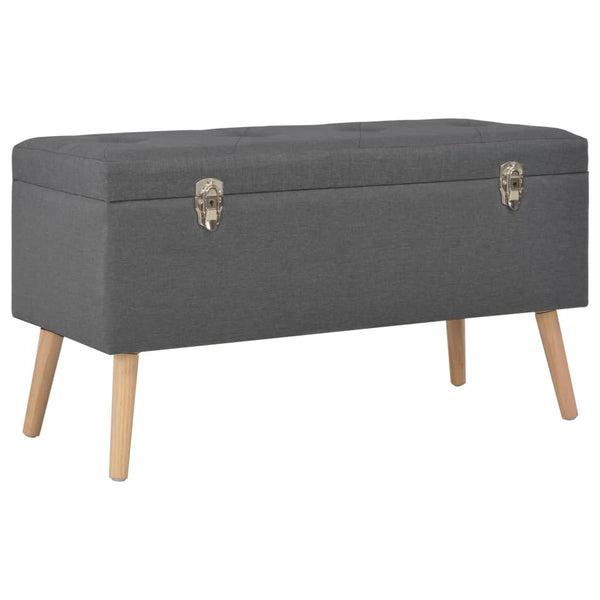vidaXL Storage Stools 3 pcs Dark Grey Fabric