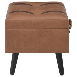 vidaXL Storage Ottoman 40 cm Brown Faux Leather