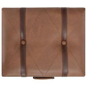 vidaXL Storage Ottoman 40 cm Brown Faux Leather