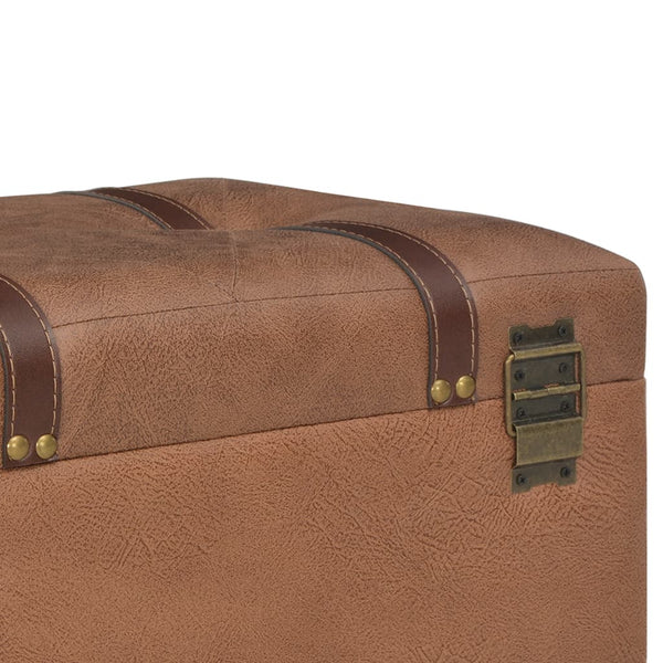 vidaXL Storage Ottoman 40 cm Brown Faux Leather